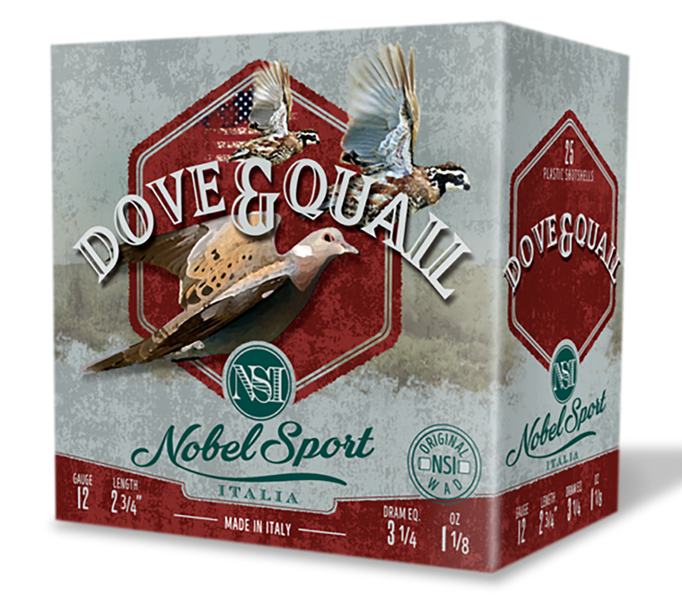 Nobel/eurosports Llc ANSF126 Dove & Quail  12Gauge 2.75" 1 1/8oz 6Shot 25 Per Box/10 Case                                                                                                               