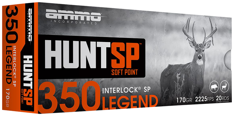 Ammo Inc 350L170SPA20 Hunt  350Legend 170gr Soft Point 20 Per Box/10 Case                                                                                                                               