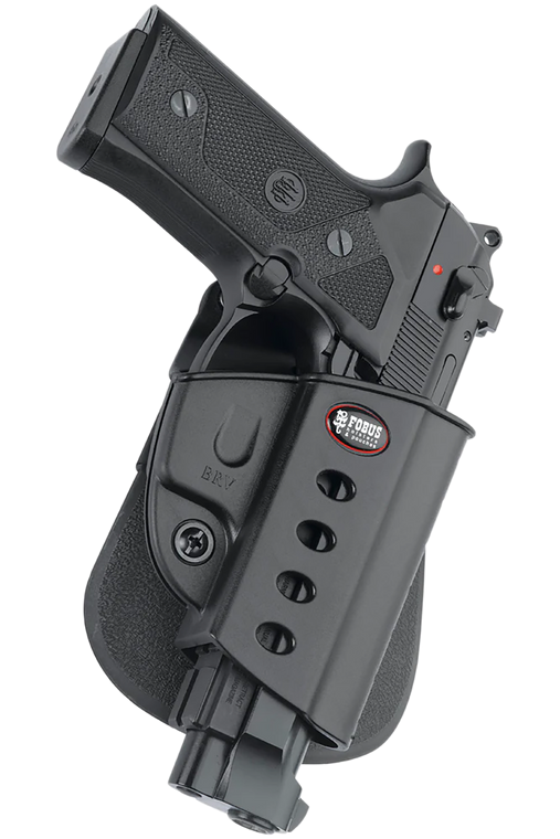 Fobus BRV Passive Retention Evolution OWB Black Polymer Paddle Fits Beretta Vertec Fits Taurus PT92 w/Rail Fits Taurus PT99 w/Rail Right Hand                                                           