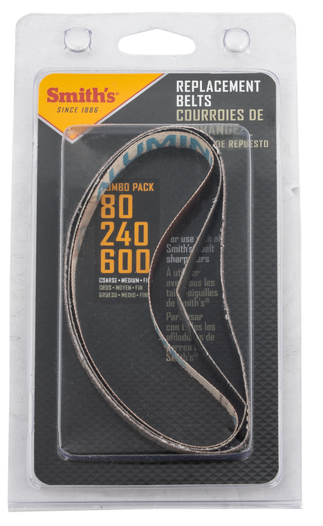 Smiths Products 50949 Replacement Belts  Cordless Knife & Tool Sharpener Fine/Medium/Coarse Diamond Sharpener  3 Belts                                                                                  