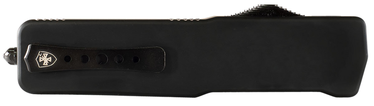 Templar Knife SZBR321 Premium Weighted Small 3" OTF Drop Point Plain Black Oxide Stonewashed Powdered D2 Steel Blade/4.50" Black Rubber/Aluminum Zinc Alloy Handle                                      