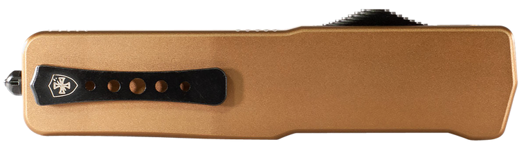Templar Knife LAAB221 Premium Lightweight Large 3.50" OTF Tanto Plain Black Oxide Stonewashed Powdered D2 Steel Blade/5.25" Bronze Anodized Aluminum Handle                                             