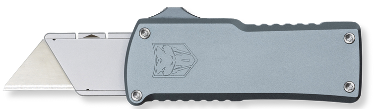 CobraTec Knives  Utility  OTF 3.38" Gray Aluminum Handle                                                                                                                                                