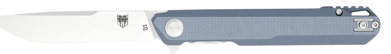 CobraTec Knives CTMONGRY Monarch  3.50" Folding Plain Satin D2 Steel Blade, 4.75" Gray G10 Handle                                                                                                       