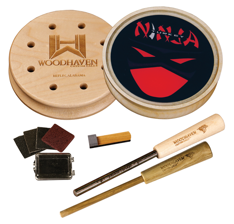 Woodhaven WH310 Red Ninja  Friction Call Turkey Hen Sounds Attracts Turkeys Natural Glass/Wood                                                                                                          