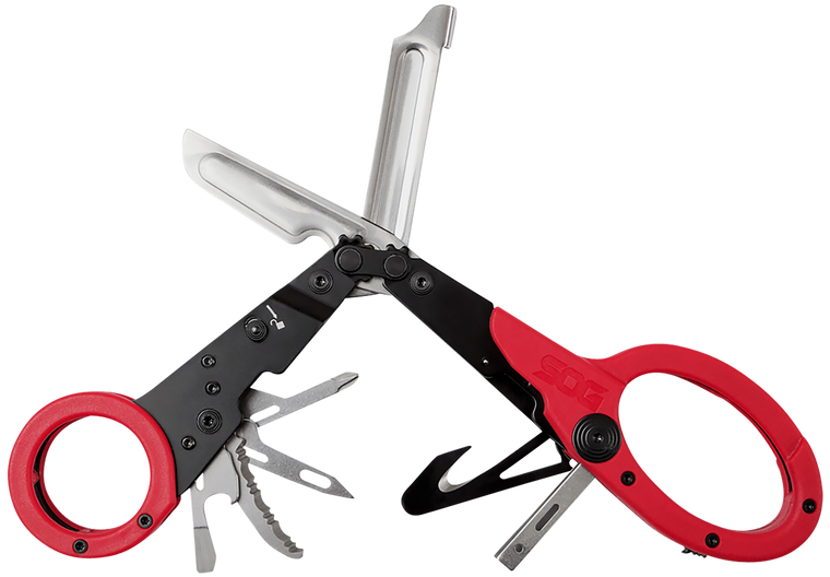 S.O.G SOG231250243 ParaShears  3Cr13MoV SS Plain Blade Red Features 11 Tools                                                                                                                            