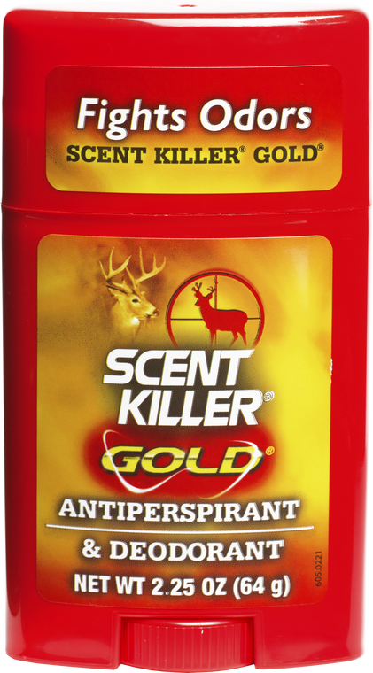 Wildlife Research 1247 Scent Killer Gold Antiperspirant & Deodorant Odor Eliminator Odorless Scent 2.25 oz Stick                                                                                        