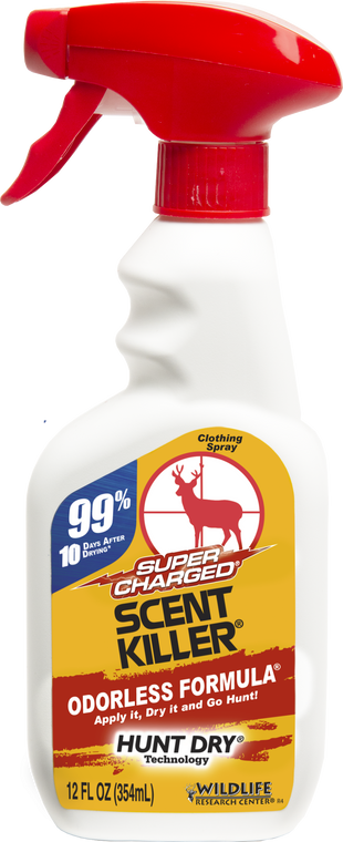 Wildlife Research 1552 Scent Killer Super Charged Odor Eliminator Odorless Scent 12 oz Trigger Spray                                                                                                    