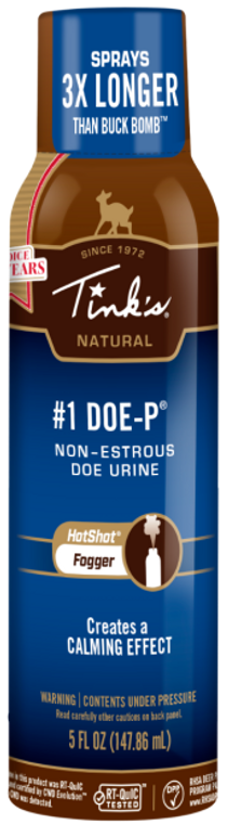 Tinks W5501 #1 Doe-P Non-Estrous Fogger Deer Attractant Doe Urine Scent 5 oz Aerosol                                                                                                                    