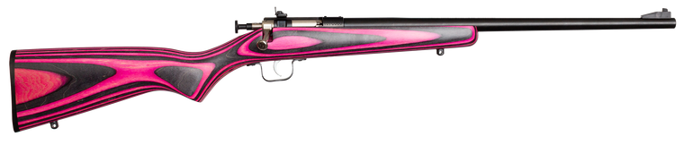 Crickett KSA2225 Youth  22 LR 1rd 16.12" Blued Barrel & Receiver, Fixed Front/Adjustable Rear Peep Sights, Pink/Black Laminate Stock w/11.5" LOP, Rebounding Firing Pin Safety                          