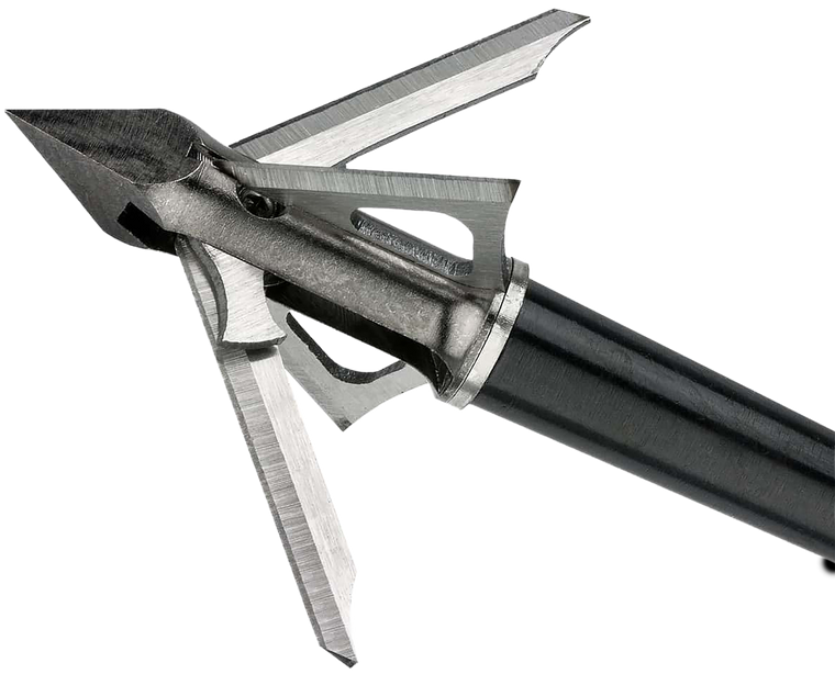 Muzzy 298 Trocar HBX Broadhead Chisel Tip Stainless Steel Ferrule Blades 100 gr/3 Per Pack                                                                                                              