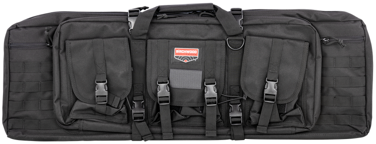 Birchwood Casey RBG36 Single Gun Case  36" Black 600D Polyester w/ Padded Straps/3 Large Storage Pockets & Dual Zippered Storage                                                                        