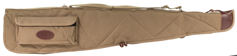 Boyt Harness OGC98PM06 Alaskan Rifle Case 44" Kahki Waxed Canvas w/ Brass Hardware & Quilted Flannel Lining for Scoped Rifles                                                                           