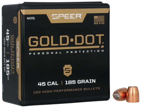 Speer .45 ACP 185gr GOLD DOT – 100rd