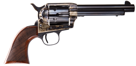 Taylors & Company 4110DE Smoke Wagon Deluxe 45 Colt (LC) 6rd 5.50" Blued Cylinder & Barrel Color Case Hardened Steel Frame Checkered Walnut Grip (Taylor Tuned)