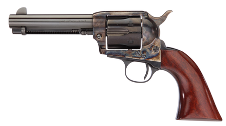 Taylors & Company 555149 1873 Cattleman Gunfighter 45 Colt (LC) 6rd 4.75" Blued Cylinder & Barrel Color Case Hardened Steel Frame Walnut Army Size Grip