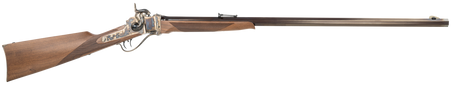 Taylors & Company 210120 1863 Sharps Sporting 45 Cal Percussion 1rd 32" Blued Octagon Barrel, Color Case Hardened Rec, Walnut Furniture, Double Set Trigger, Dovetail Ladder Sight