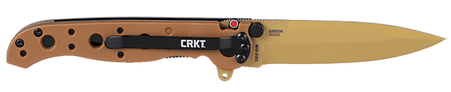 CRKT M16-01DZ M16-10DZ EDC 3.03" Folding Plain Desert Tan D2 Steel Blade, Desert Tan GRN Handle