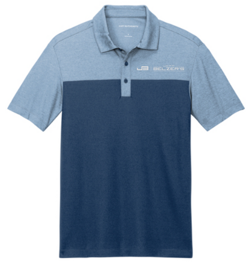 Port Authority Blocked Polo - Blue