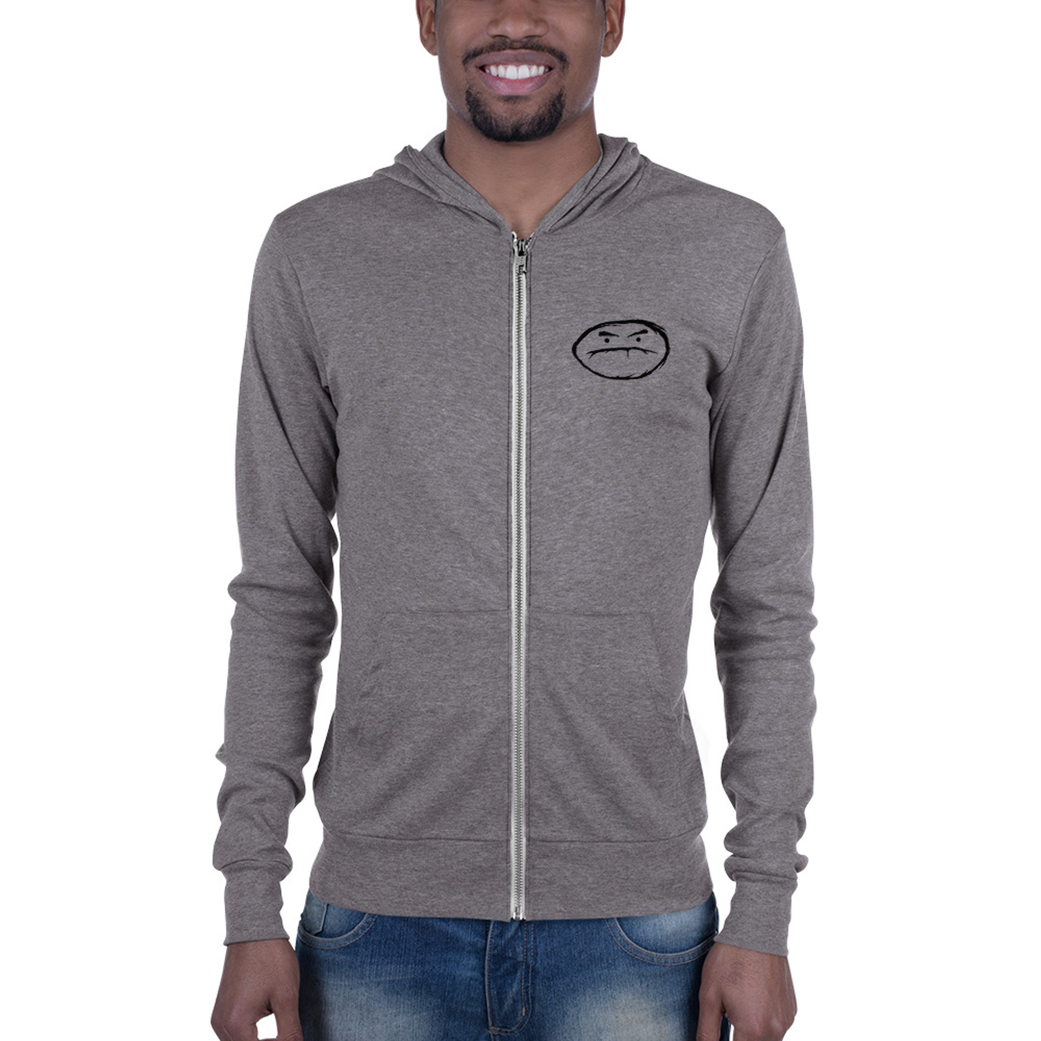 lightweight zippered hoodie