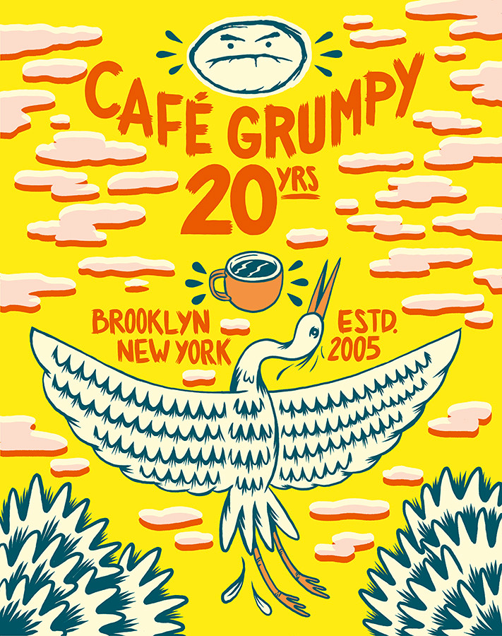 20th Anniversary Limited Edition Screen-print - Cafe Grumpy