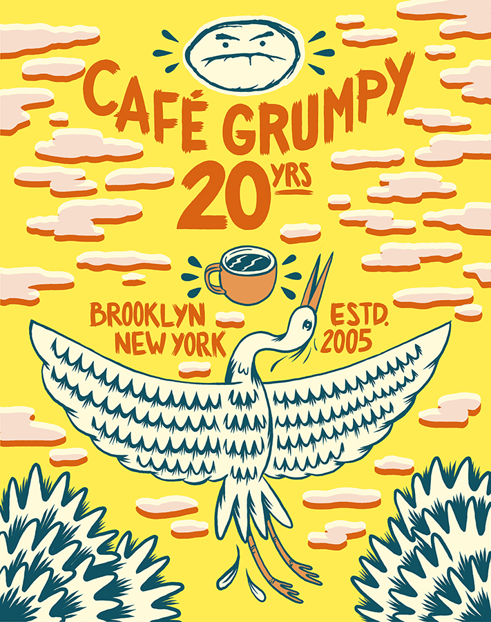 20th Anniversary Limited Edition Screen-print - Cafe Grumpy