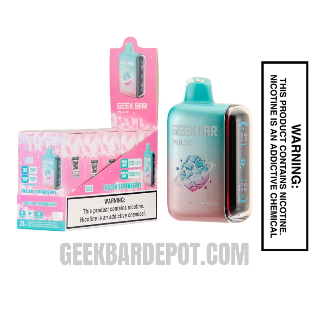Strawberry Kiwi Ice Geek Bar Pulse Vape With Bundle Pack