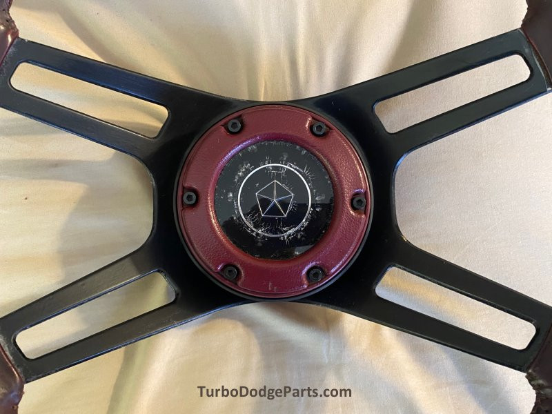 1984 Style Turbo Z Steering Wheel - Red (Leather Wrapped)