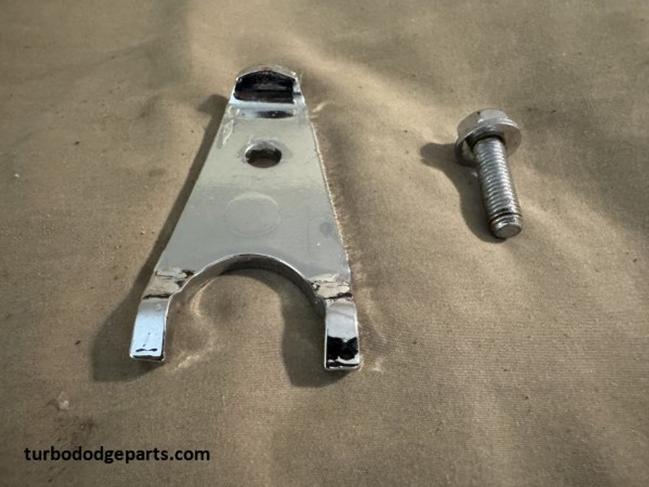 Chrome Distributor Hold Down Bracket w/bolt