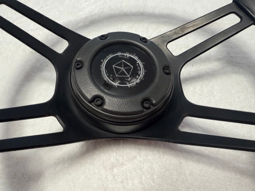 84 Style Daytona Steering Wheel  w/Horn Button (Black)
