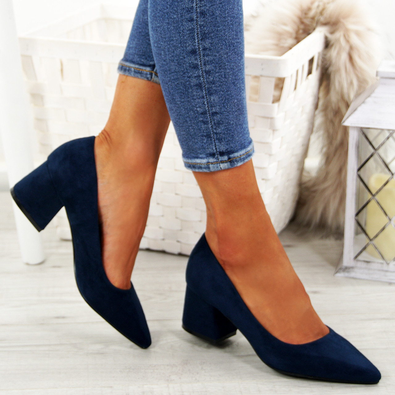 ladies blue court shoes