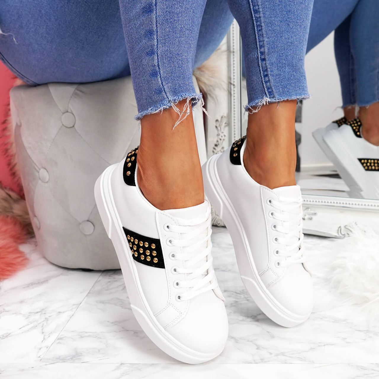 studded trainers womens uk