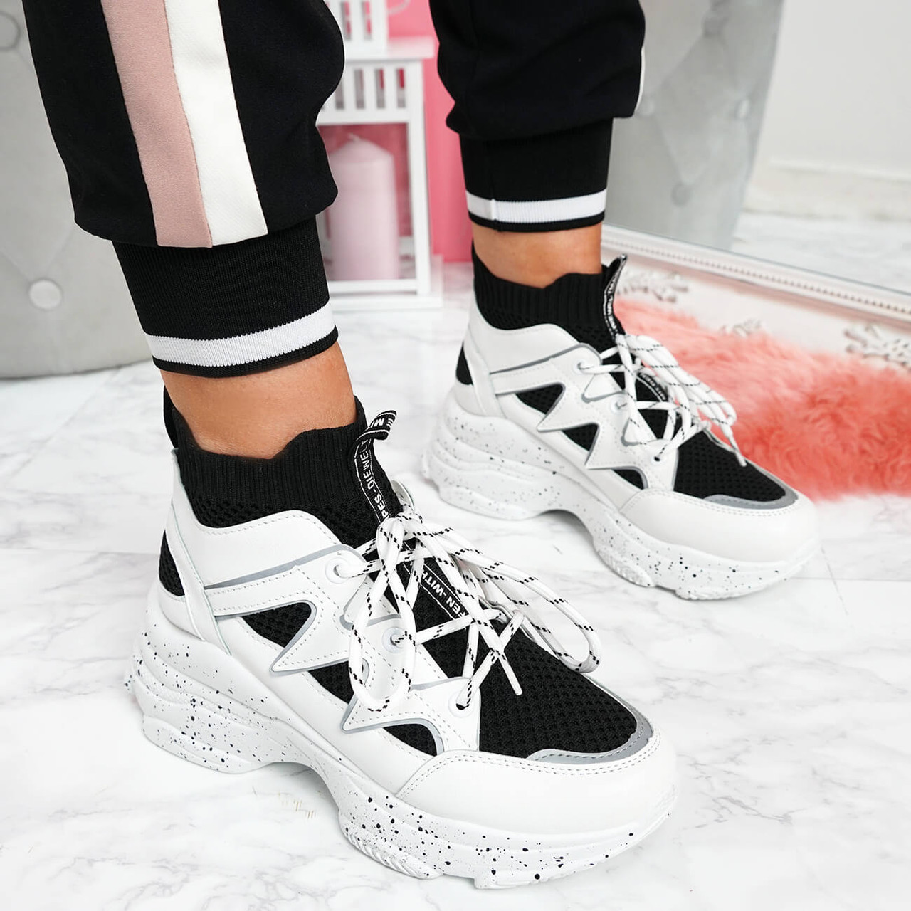 womens chunky sole trainers