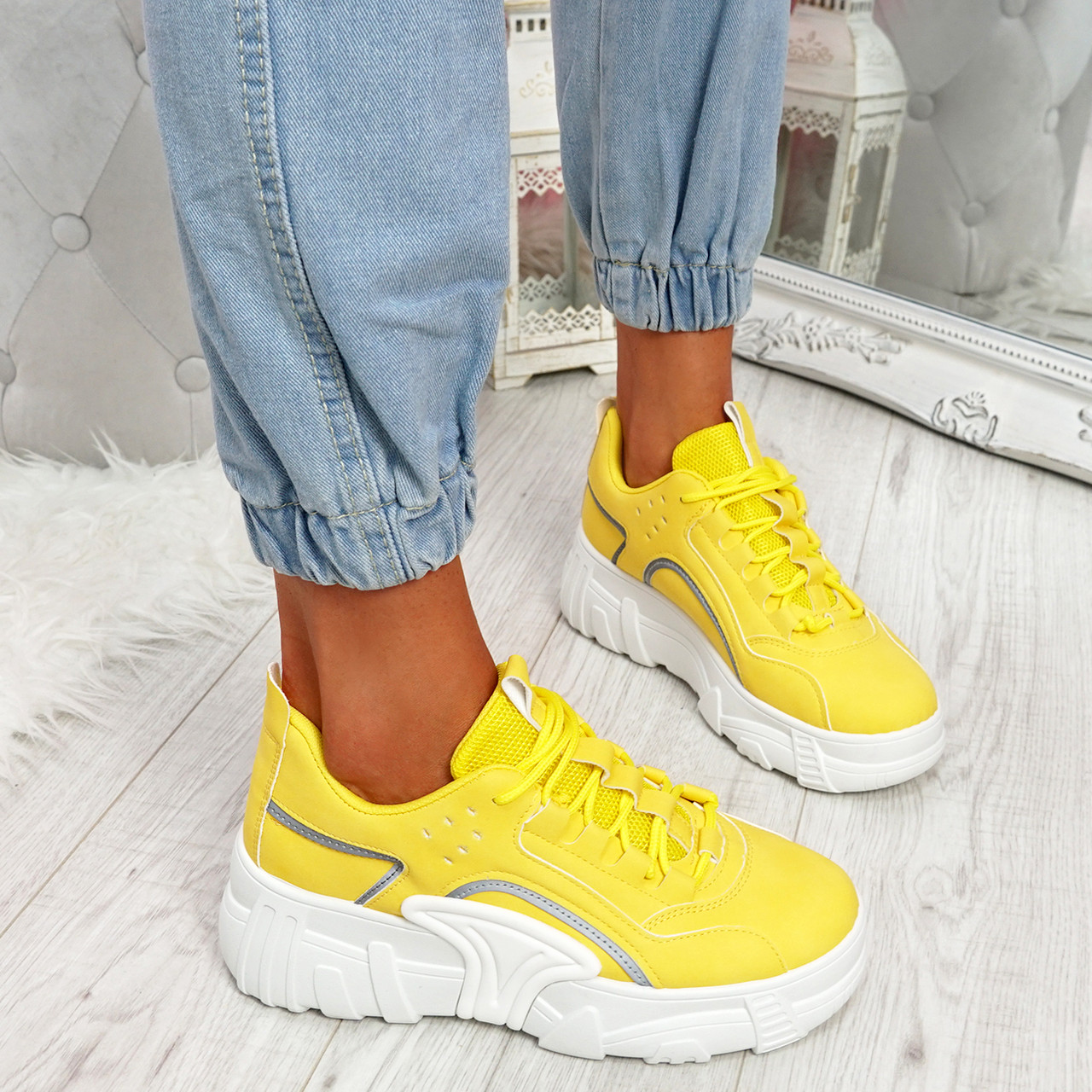 yellow chunky shoes