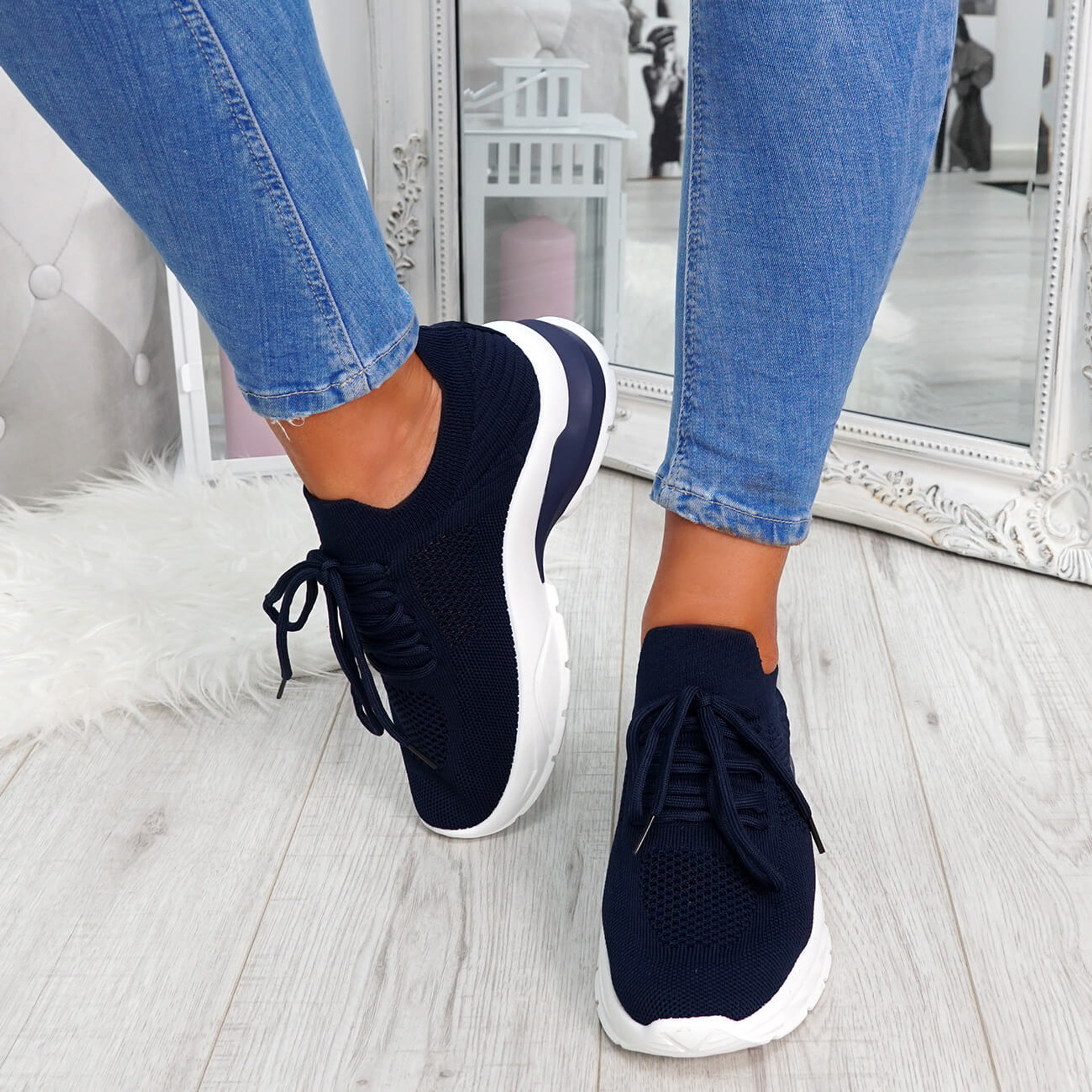 Affa Navy Sport Chunky Trainers