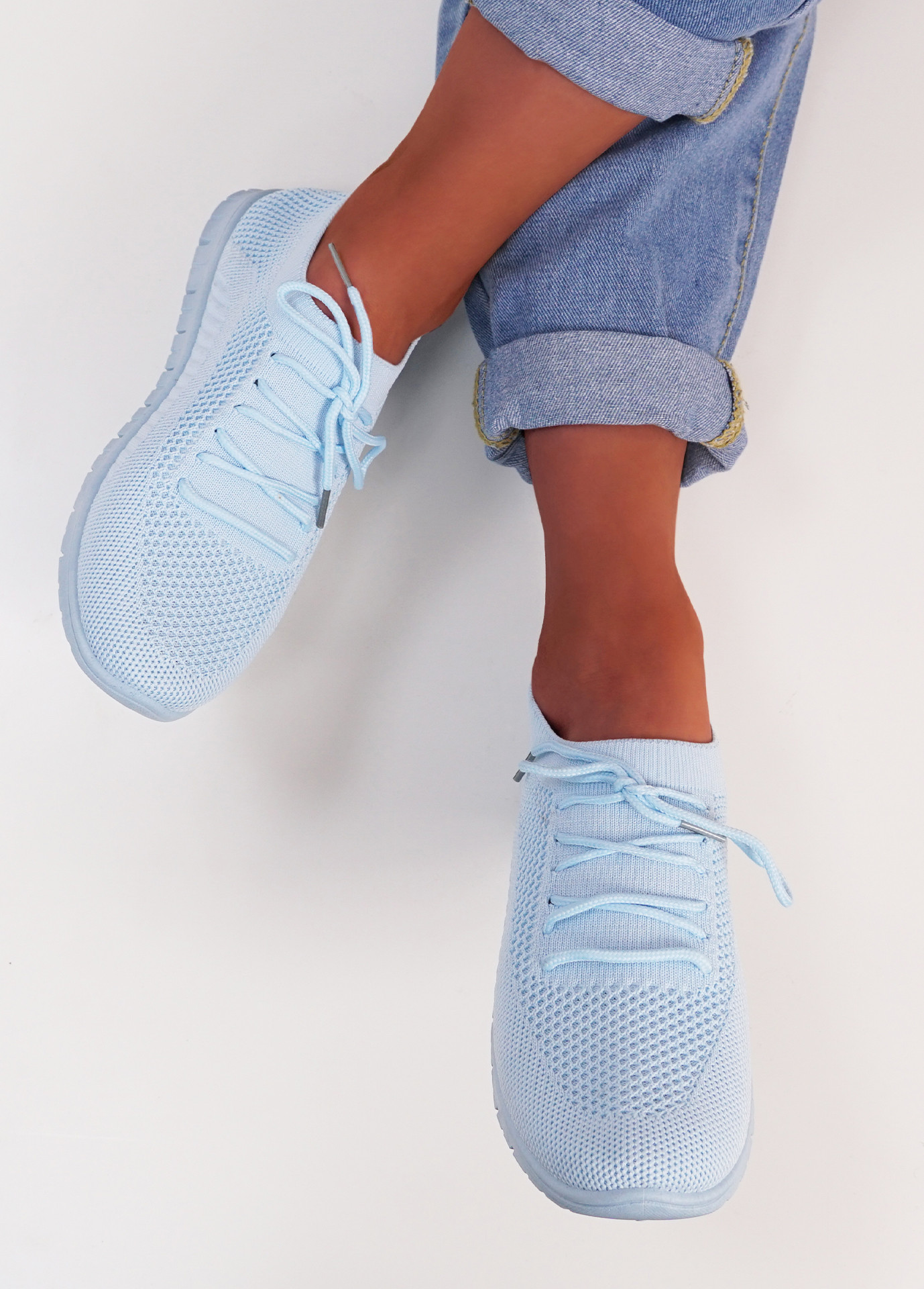 Olga Blue Sport Knit Sneakers