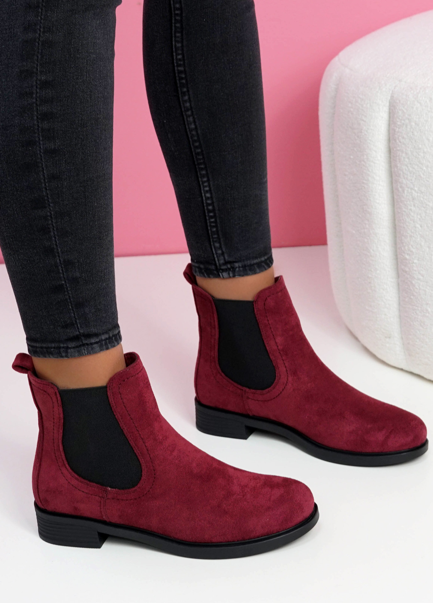 Gemo Wine Chelsea Ankle Boots