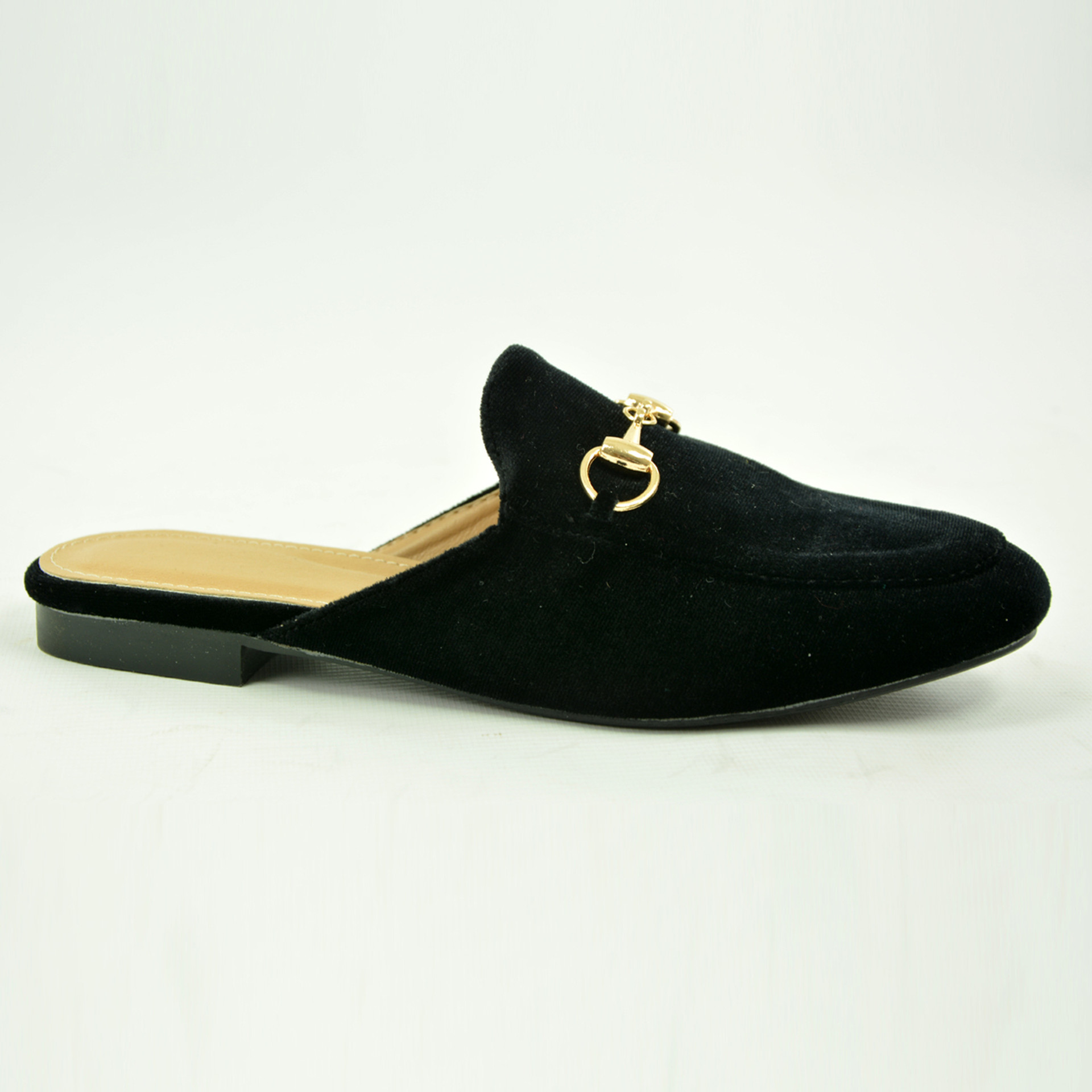 Black Flat Slippers Sandals