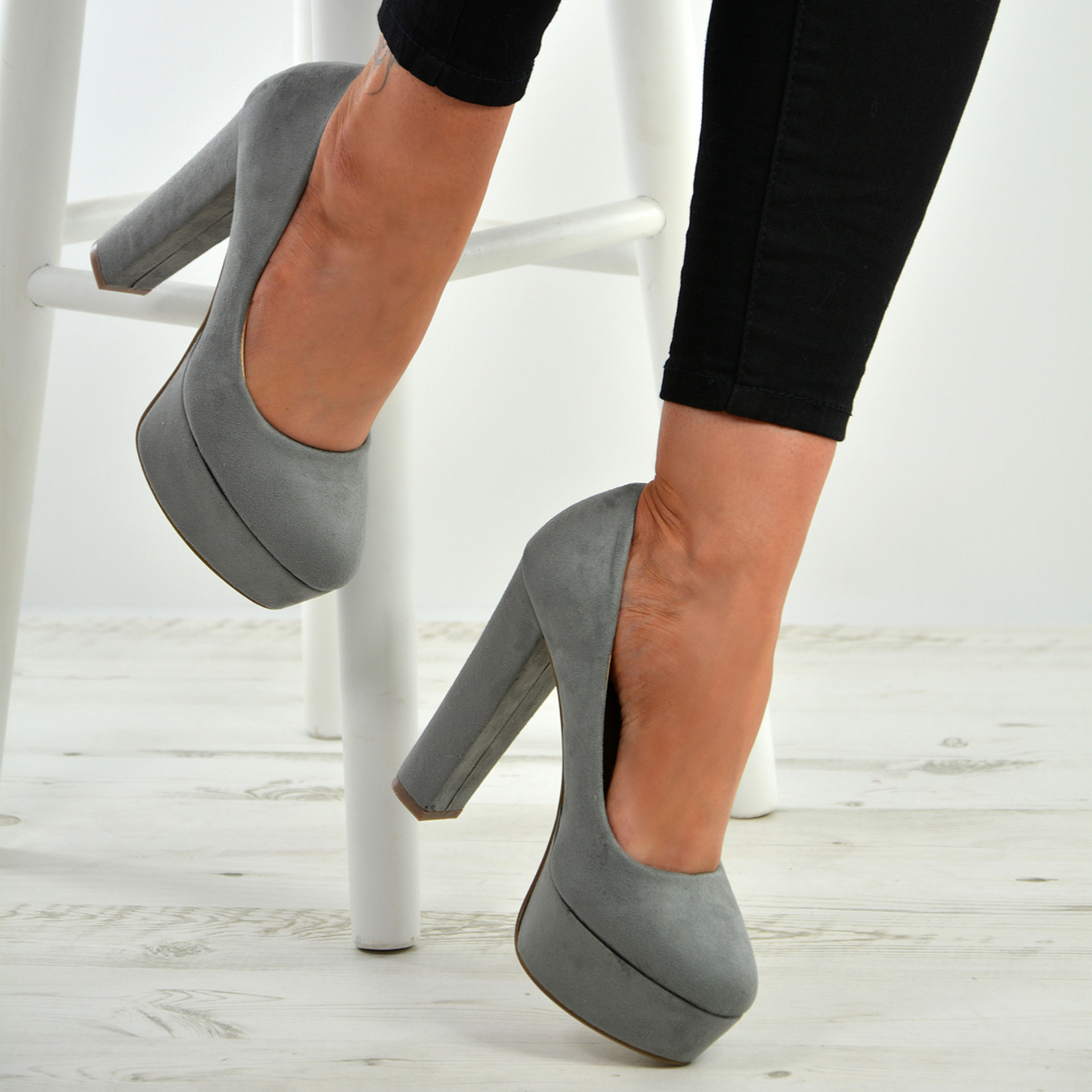 RAID Katy Gray Block Heeled Shoes | ASOS | Grey block heels, Heels, Block  heel shoes