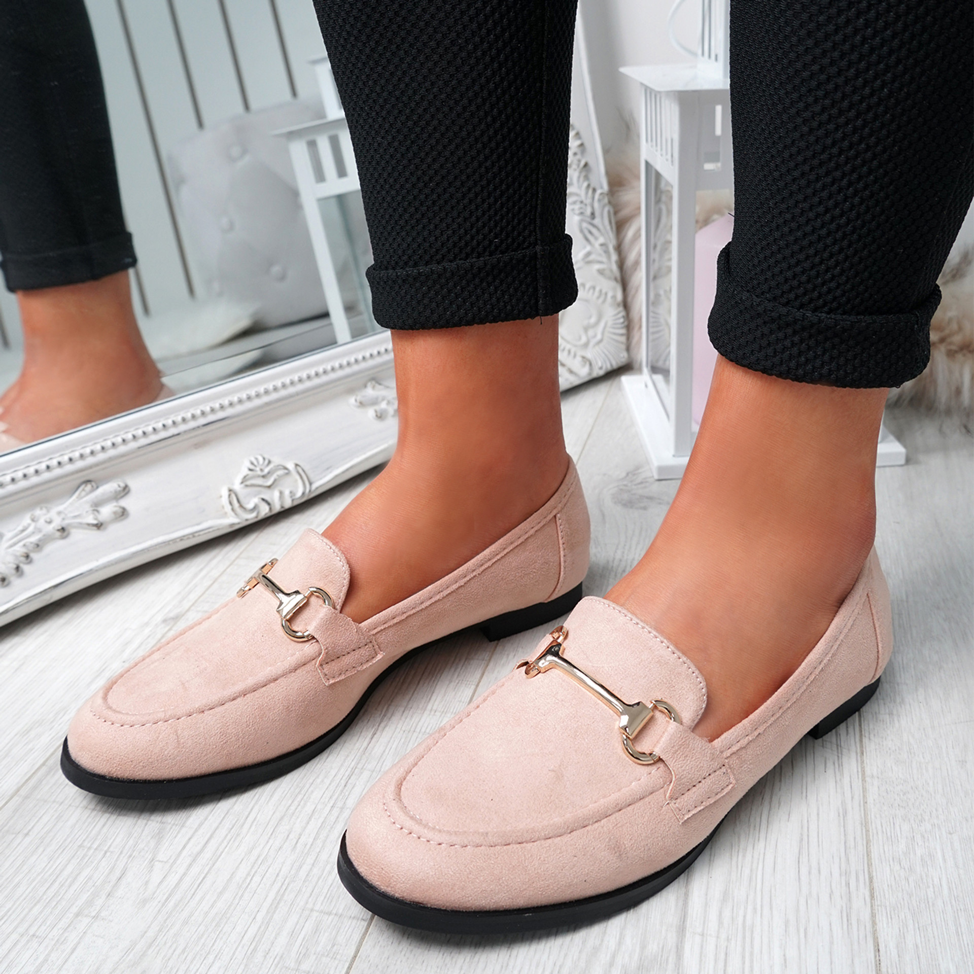 Itka Pink Slip On Loafers