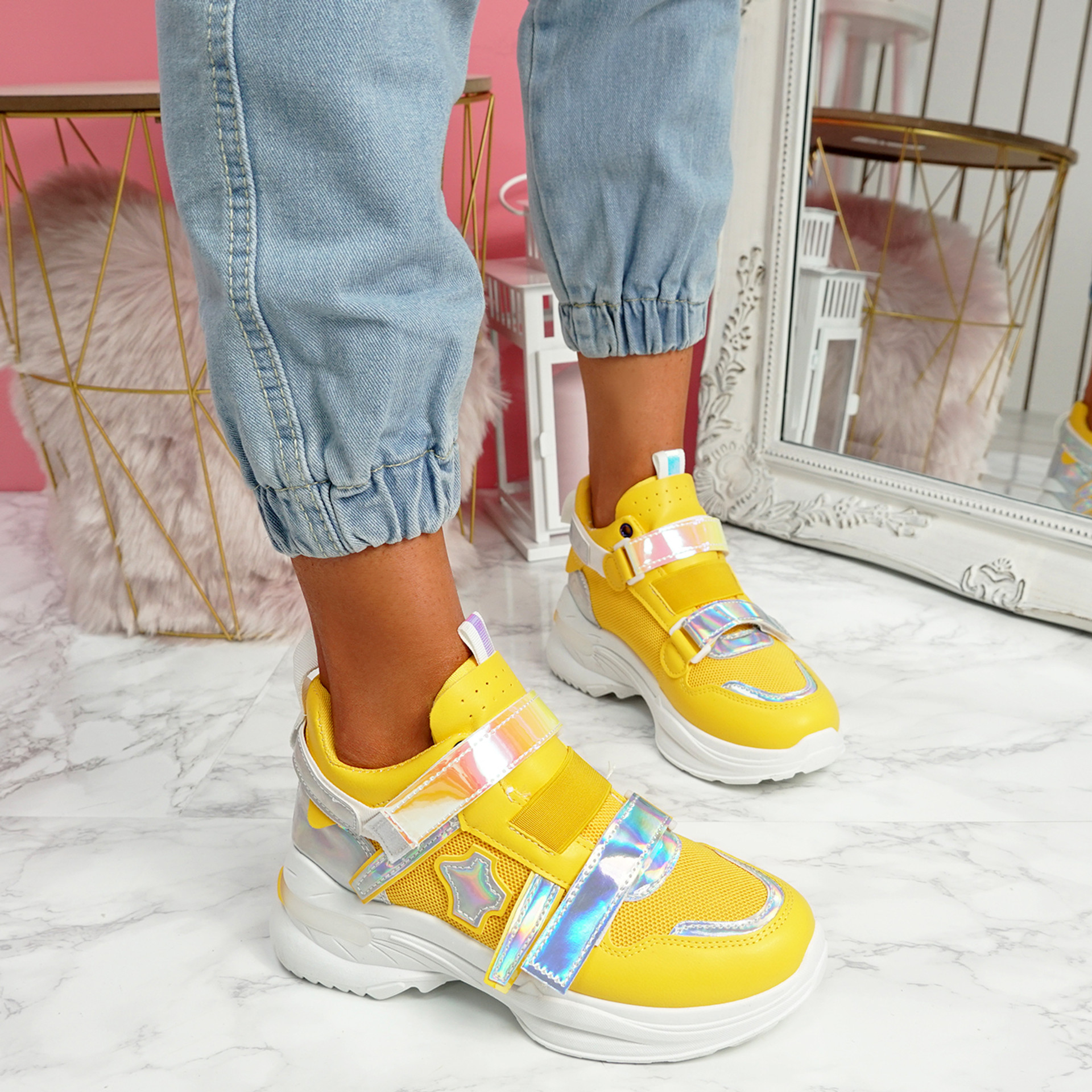 Kaya Yellow Chunky Sneakers