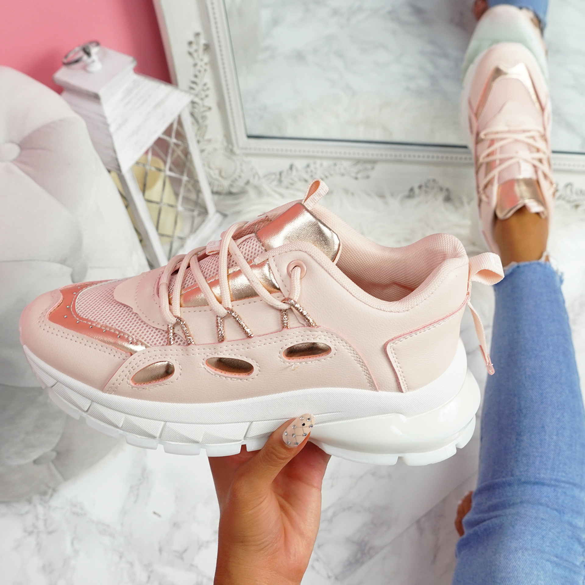 Potty Pink Party Sneakers