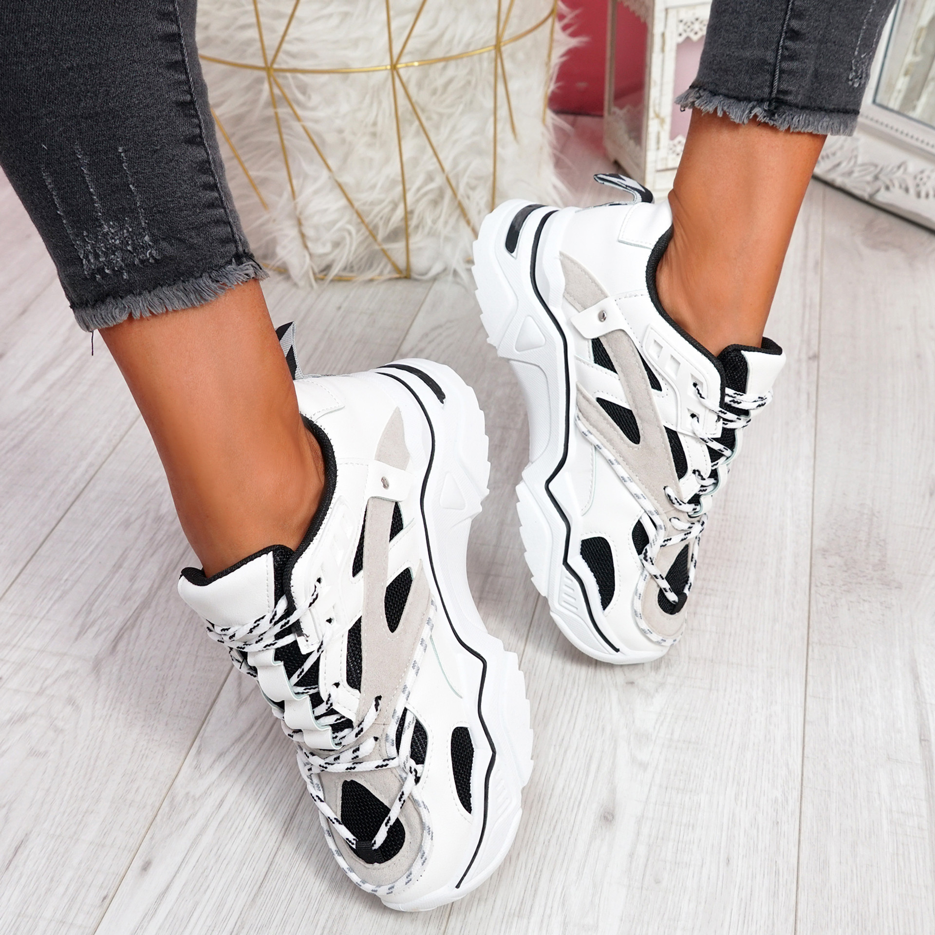 Lotte White Chunky Trainers
