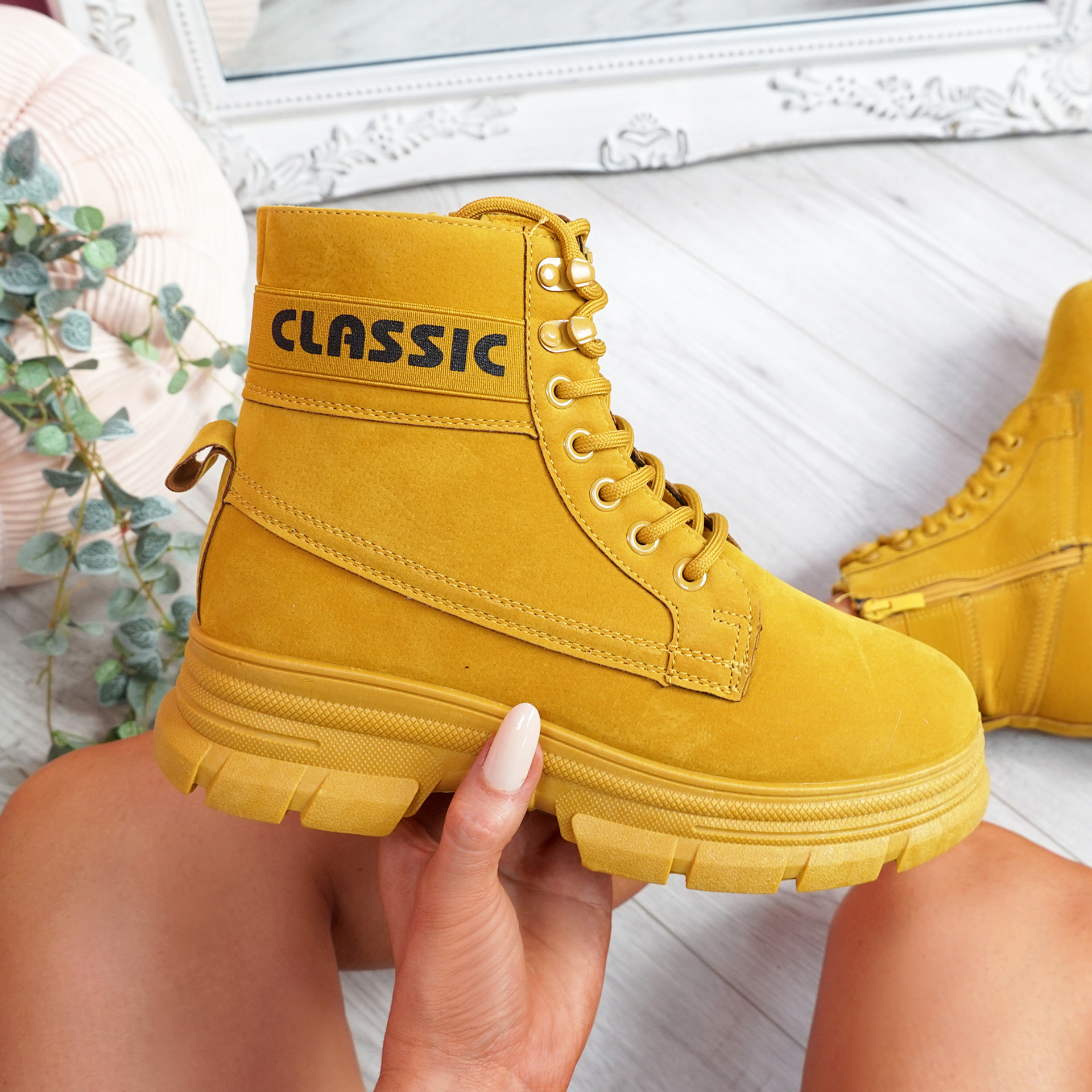 Adya Yellow Ankle Boots