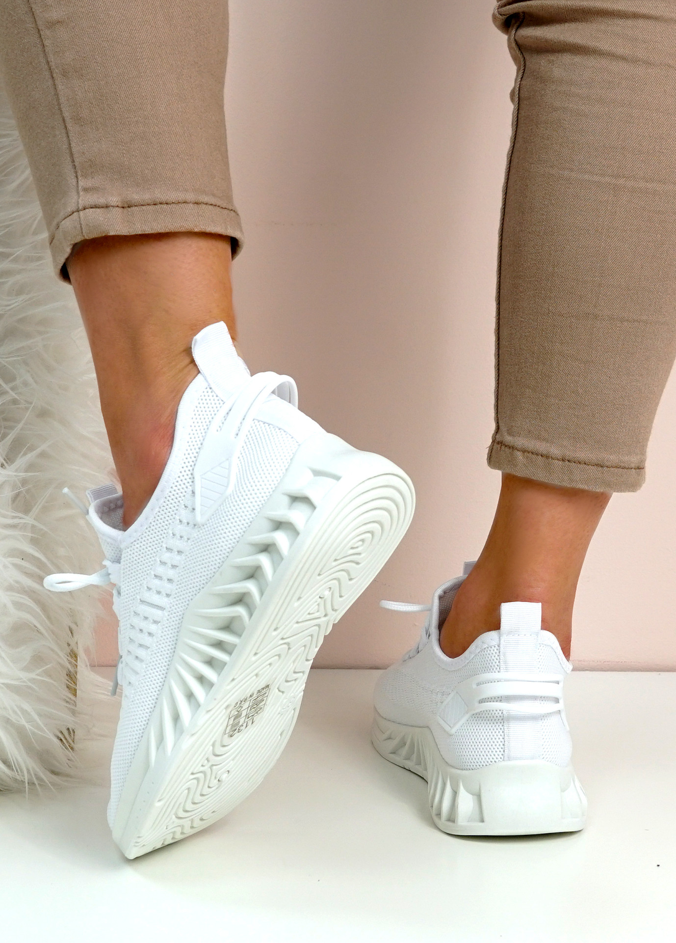 Tiara White Comfy Sneakers