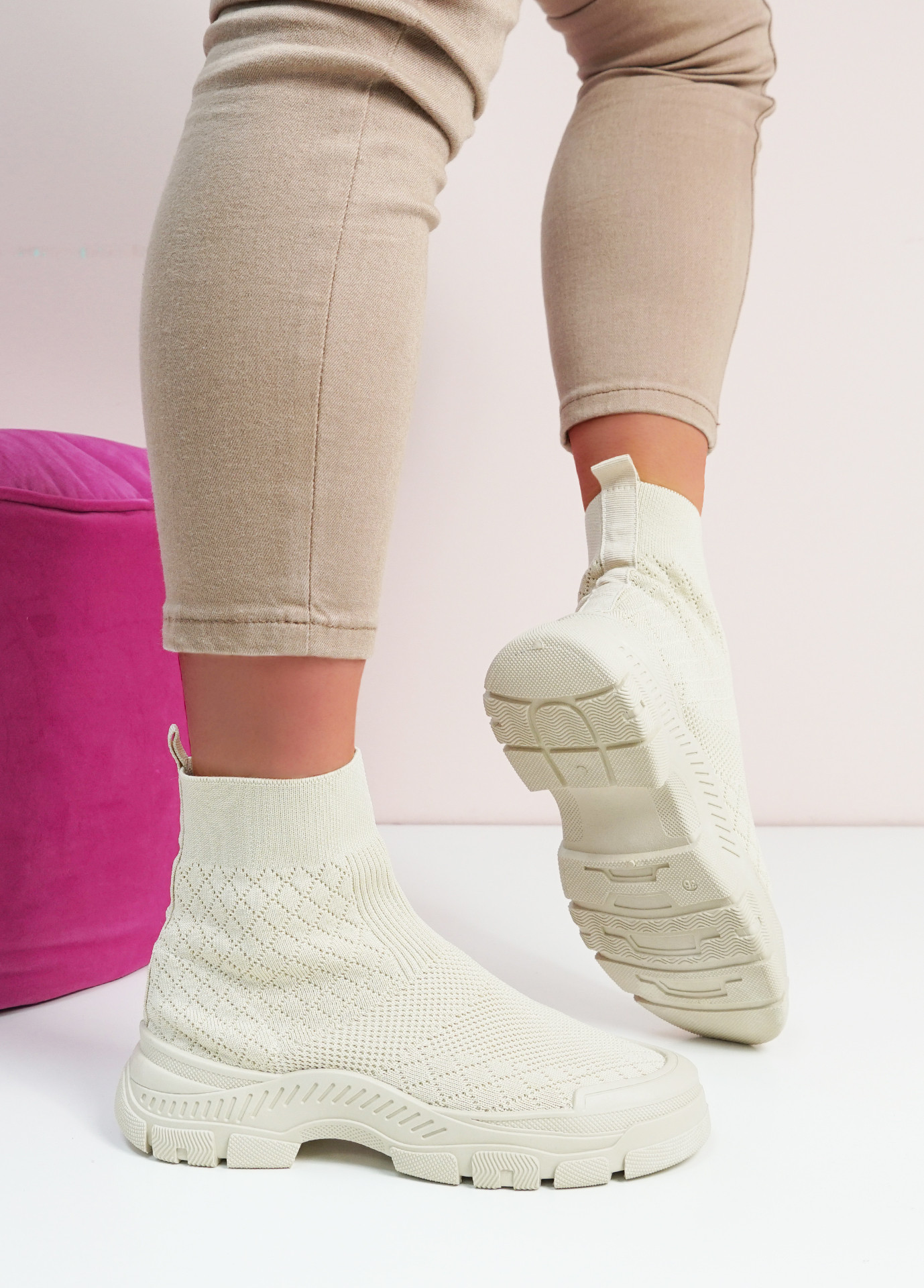 Irma Apricot Sock Style Trainers