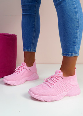 Firy Barbie Pink Knit Sport Trainers