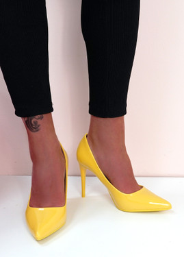 Ziza Yellow Stiletto High Heel Pumps