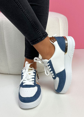 Karta Blue Lace Up Trainers