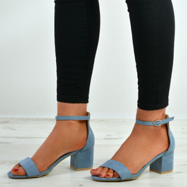 Olivia Blue Ankle Strap Sandals